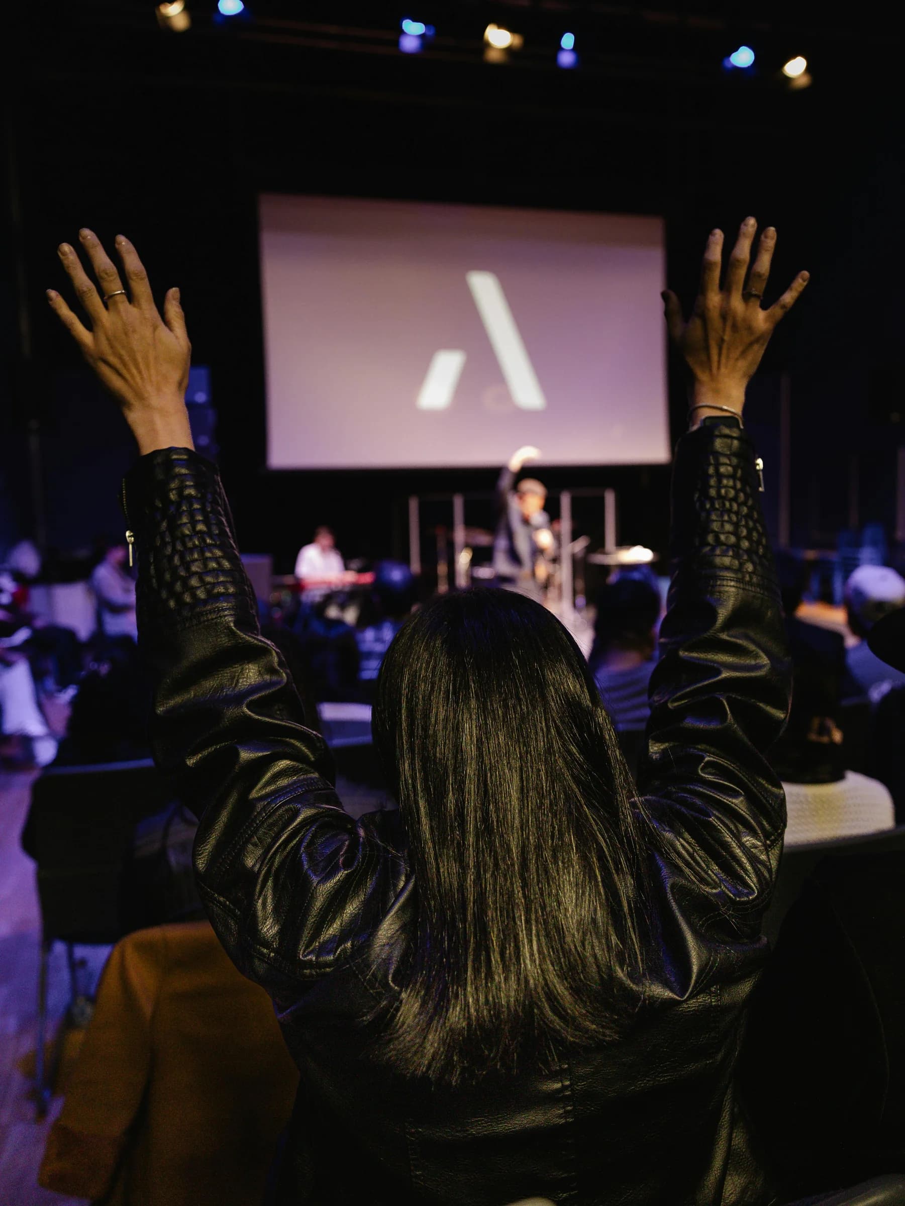 Worship during a church service